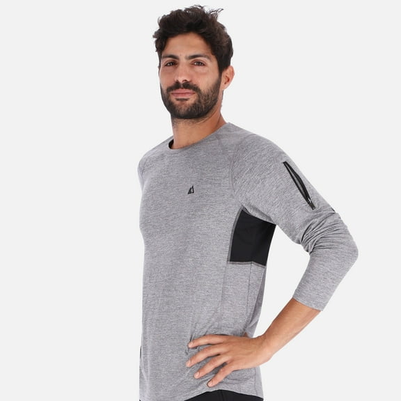 Men QuickDry LS Shirt - Gray - XL