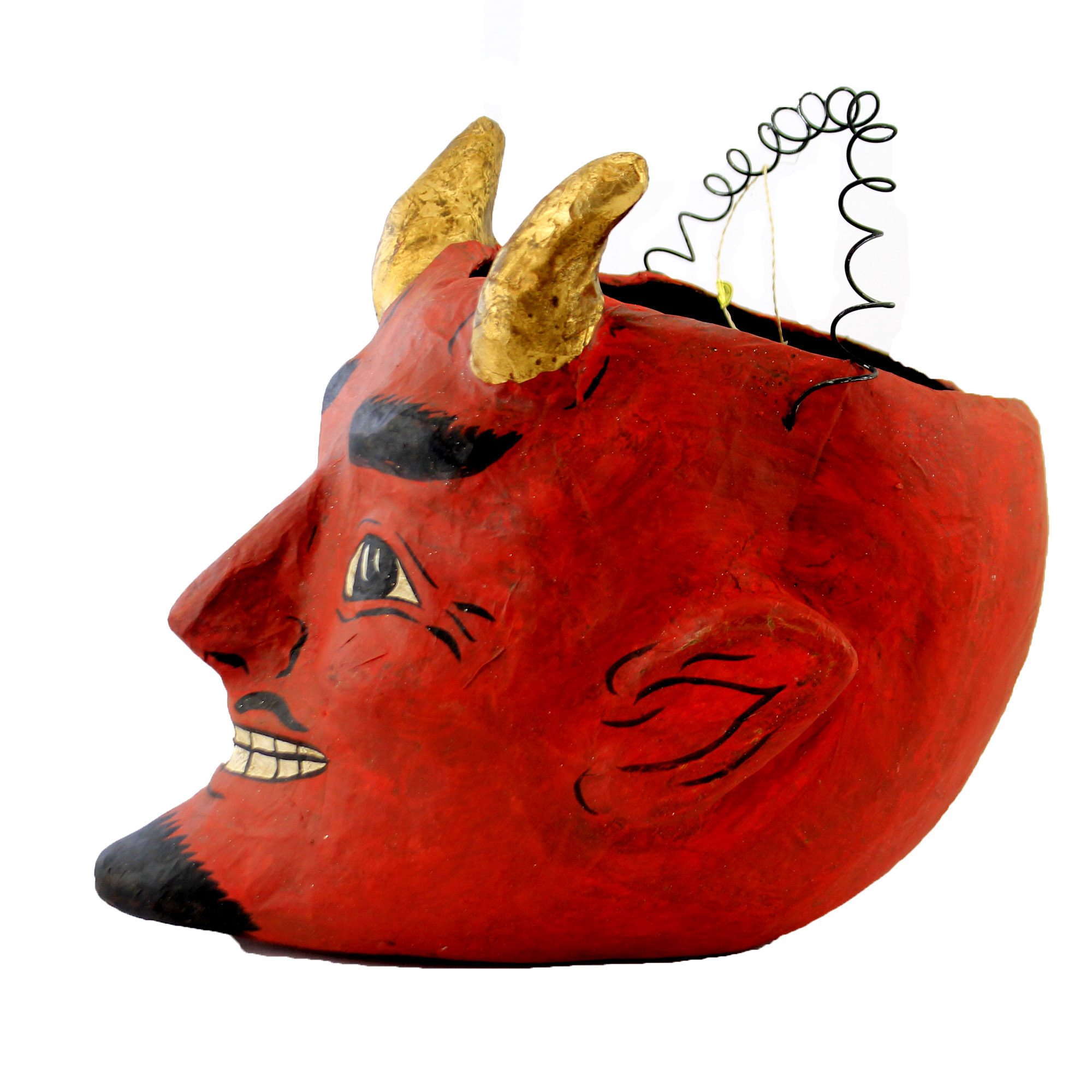 Cody Foster Vintage Style Devil Large Paper Mache Candy Bucket Halloween Pm929b - image 3 of 3