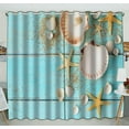thumbnail image 1 of EREHome summer seashells border wooden board Blackout Window Curtain Drapery Panels 52x84 Inch Two piece, 1 of 1