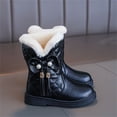 thumbnail image 6 of LvhaoGJOB Girls' Faux Fur Lined Snow Boots with Non-Slip Sole and Warm & Cozy, 6 of 9
