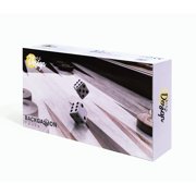 Biggdesign Star Backgammon Set with Magnetic Closure, 19.7 Inch Scratch Resistant Folding MDF Board Game, Premium Checkers and Dice, Gift Box, Made in Türkiye