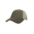 thumbnail image 2 of Top Headwear Distressed  Wash Herringbone Trucker Hat, Olive, 2 of 4