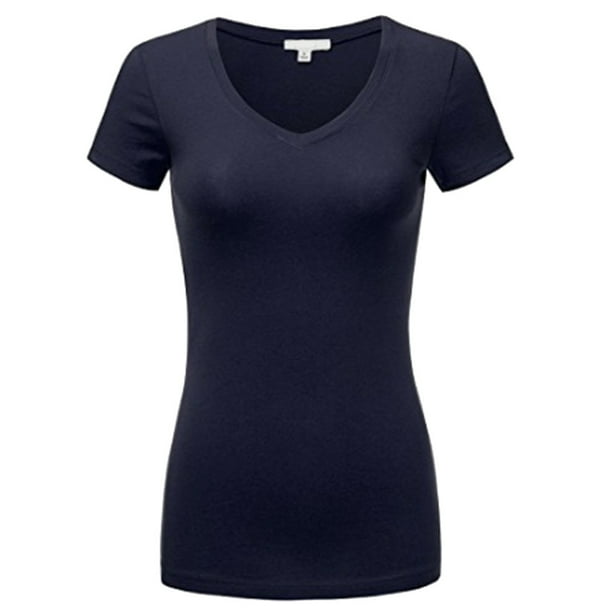 Sexy Plus Size Low-Cut Cleavage V-Neck T-Shirt Tee Top 1x2x3x - Walmart ...