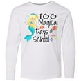 thumbnail image 3 of Inktastic 100 Magical Days of School with Blue Mermaid and Fish Long Sleeve Youth T-Shirt, 3 of 5