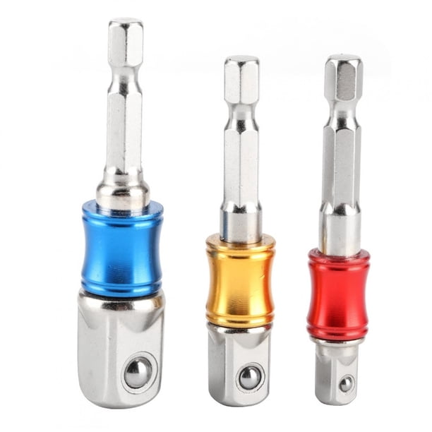 3 unids/set broca hexagonal adaptador de enchufe controlador de impacto eléctrico 1/4 pulgadas 3/8 pulgadas 1/2 pulgadas tipo A Jadeshay A