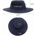 thumbnail image 3 of Outdoor Sun Hat Bucket Hats for Women Sun Protection Mesh Cap Quick-Dry UPF 50+ Dark Blue, 3 of 4