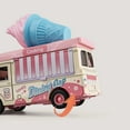 thumbnail image 6 of Magnetic Induction Pink Ice Cream Truck Pull Back Die Cast Toy Lights Music Pretend Food, Alloy Food Truck with Opening Doors for Toddlers Ages 3+, 6 of 7