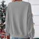 thumbnail image 5 of RKSTN Women's Christmas Sweatshirt Oversized Crewneck Cute Knit Bowknot New Year Holiday Sweatshirts Womens Casual Solid Round Neck Plus Size 3D Bow Trim Loose Comfy Sweatshirt Fall Spring Clothes, 5 of 8