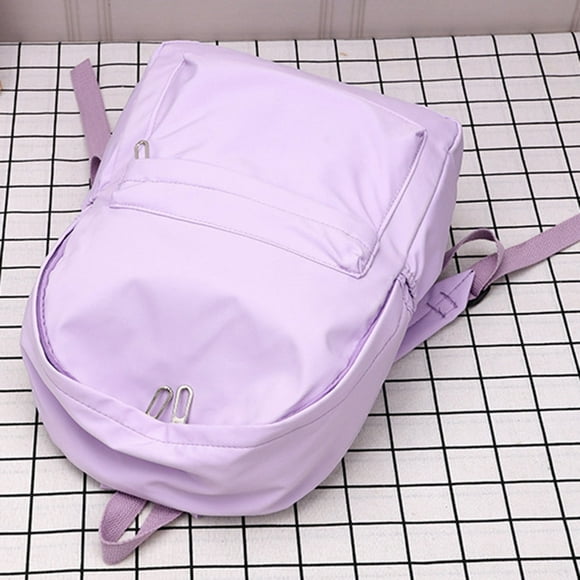 Back To School Supplies Student Schoolbag Large Capacity Outdoor Girls Backpack Solid Color Backpack