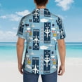 thumbnail image 6 of Daiia Airplanes and Aviation Signs Hawaiian Shirt for Men Gentle Cotton Regular Short Sleeve Casual-XX-Large, 6 of 9