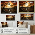 thumbnail image 4 of Designart "African Tree painting During Sunset" Tree African Floater Framed Canvas Wall Art, 4 of 7