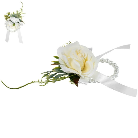 HONMEET Floral Bracelet for Women, Flower Wristlet Cloth Decoration, Elegant Prom Accessory, 1 Piece