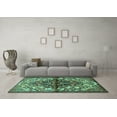 thumbnail image 3 of Ahgly Company Indoor Round Persian Turquoise Blue Traditional Area Rugs, 6' Round, 3 of 4