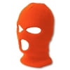 Top Headwear's 3 Hole Face Ski Mask, Neon Orange