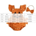 thumbnail image 3 of Dakiuu Baby Girls Halloween Long Sleeve Bodysuit Cute Pumpkin Print Onesie for Infant Fall Party Outfit 0 to 18 Months, 3 of 4