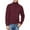 Red Henley Pullover Sweatshirt for Men, variant on HOOMEUMY Mens Henley Pullover Sweatshirt Stand Collar Jacket Thin Velvet Design Casual Workout Long Sleeve Clothes Fashion 2025 Trendy Classic Solid Coat Blue XXL