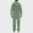 thumbnail image 5 of Dwaogom Men's Hooded Jumpsuit Zip Up One Piece Pajamas Playsuit Jogger Sweatsuit Overall Romper, 5 of 6