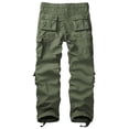 thumbnail image 4 of TRGPSG Men's Fleece Lined Camo Ripstop Hiking Pants Winter Outdoor Work Cargo Pants with 8 Pockets (No Belt)Armygreen,Size 42, 4 of 6