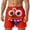 18-Red, variant on ibiyuan Funny Cartoon Face Print Mens Swim Trunks Elastic Waist Mens Bathing Suits Lightweight Drawstring Waist Beach Swimwear Mens Shorts