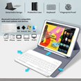 thumbnail image 4 of Timoom Keyboard Case for iPad 9.7 Inch Air 2th Gen, iPad 5th/iPad 6th Generation (2017/2018) Case with Pencil Holder, Magnetically Detachable Wireless Keyboard Stand Cover for iPad 6 iPad 5, 4 of 7