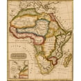thumbnail image 2 of Vintage Maps 20x23 White Modern Wood Framed Museum Art Print Titled - Africa 1817, 2 of 4