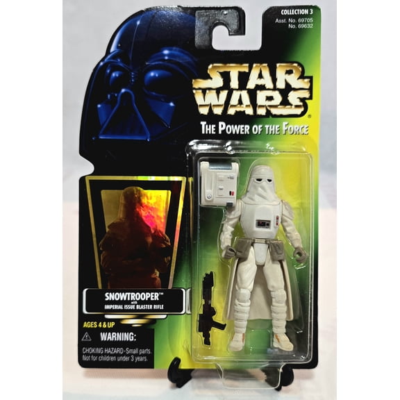 Star Wars, The Power of the Force Green Card, Snowtrooper Action Figure, 3.75 Inches