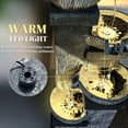thumbnail image 4 of Outsunny 4-Tier 33.5" Outdoor Waterfall Fountain with LED Lights, Pump Grey, 4 of 10
