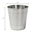 thumbnail image 4 of happimess Riley Modern Classic Hammered Steel Accent 2-Gallon Wastebasket, Brushed Steel, HPM1111C, 4 of 7