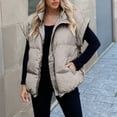 thumbnail image 6 of Wensltd Women Cotton-padded Vest Lightweight Sleeveless Quilted Jackets Zip Up Stand Collar Fall Winter Coat With Pocket, 6 of 9