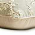 thumbnail image 2 of The HomeCentric Decorative Thow Pillow Covers Beige Pack of 2, 24"x24" (60x60 cm) Cotton Linen Floral, Pearl, Embroidery & Pearls Throw Cushion Covers For Couch, Floral Contemporary - Ivy Elegance, 2 of 3