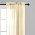 thumbnail image 2 of DWCN Beige Sheer Curtains for Kitchen Windows - Rod Pocket Semi Transparent Voile Tier Curtains for Bedroom, Living Room, Farmhouse, 36 x 36 inches Long, Set of 2 Panels, 2 of 6