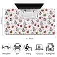 thumbnail image 5 of Long Mouse Pads for Desk,White Cow Strawberry Heart Pattern Desk Mats on Top Of Desks, Desk Mouse Pad Extra Large with 3mm Non-Slip Base and Stitched Edge for Gaming,Office,Work,Home 47.3"x23.6", 5 of 6