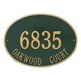 thumbnail image 1 of Whitehall 2927GG Hawthorne Oval - Estate Wall - Two Line- Green/Gold, 1 of 1