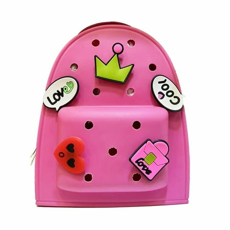 Clog Silicone Jelly Backpack With Charms Cute Mini Backpack Daypack Bag Charms Silicon Hole Bag For Women And Girls Arts And Crafts for Kids Ages 8-12 Boys Stationery Paper And Envelopes Set with