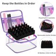 thumbnail image 4 of Bolsa organizadora de esmaltes de uñas Beloving con capacidad para 30 botellas, color morado, 4 of 7