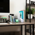 thumbnail image 3 of Mind Reader Vertical File Storage, Desktop Organizer, Magazine Holder, 6"L x 11"W x 9.75"H, Clear, 3 of 8