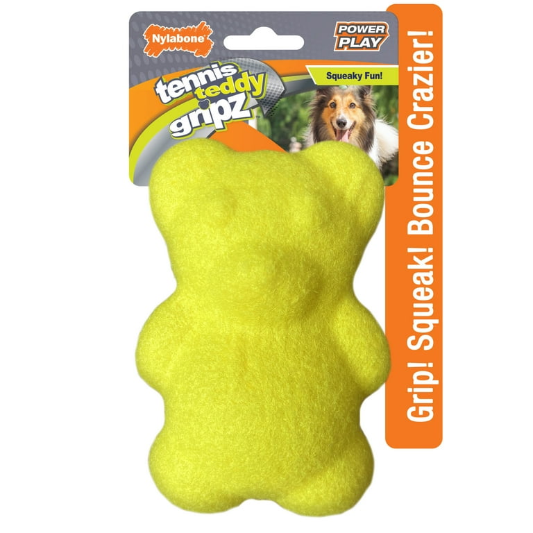Nylabone Power Play Tennis Teddy Gripz Bear Dog Toy (Medium/Wolf - Up to 35 lbs.) Nylabone Power Play Tennis Teddy Gripz Bear Dog Toy (Medium/Wolf - Up to 35 lbs.)