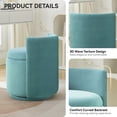 thumbnail image 5 of Velvet Swivel Vanity Chair with Storage, Swivel Makeup Chair with Wave Back, No Assembly Small Accent Stool for Bedroom, Dressing, Living Room,White, 5 of 8