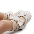thumbnail image 5 of Otqutp Little Kid Flat Shoes&nbsp;Girls Single Shoes Bowknot First Walking Shoes Hook Loop Toddler Soft Bottom Breathable Princess Shoes, 5 of 5