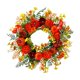 thumbnail image 4 of Corona de otoño con flores artificiales de granja para puerta de entrada, peonías 45cm, 4 of 9