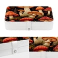 thumbnail image 4 of Mushroom PU Leather Jewelry Organizer Box Necklace Holder with Removable Compartment - Portable, 4 of 6