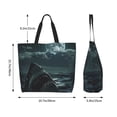 thumbnail image 4 of Kdxio Moonlit Night Sky Shark Casual Tote Bags Women Big Capacity Shoulder Bag for Women Travel Shoulder Bags Handbags, 4 of 6