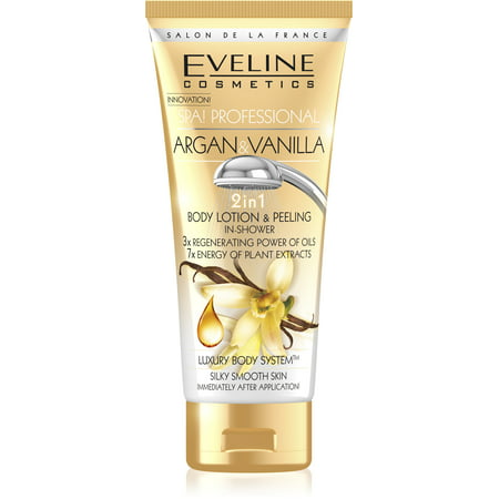 Eveline SPA Professional Argan Vanilla 2-in-1 Body Lotion and (Best Lotion For Sunburn To Prevent Peeling)