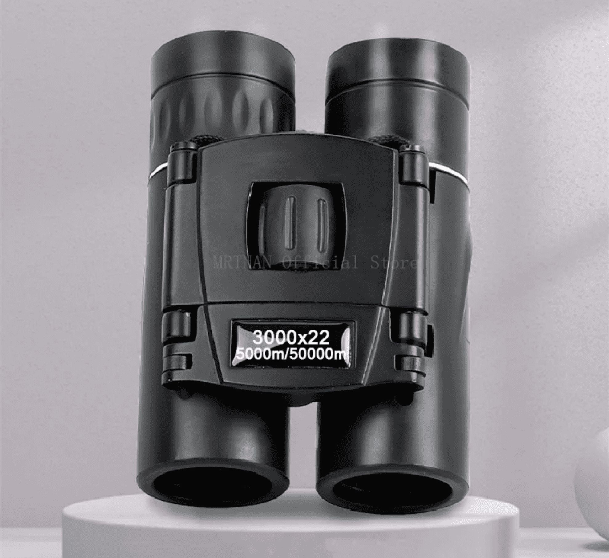 3000x22 HD Zoom Portable Powerful Binoculars Long Range BAK4 Telescope Folding FMC Binoculars for Hunting Camping Travel