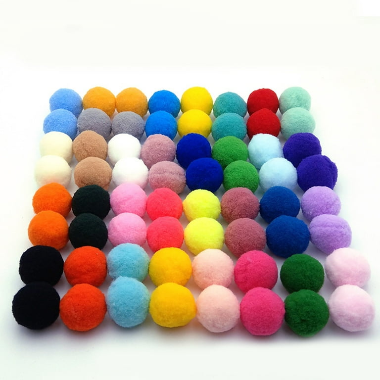 SEWACC Cotton Balls Bulk Fuzzy Pom-pom Colored Cotton Balls Craft Pom Pom  Balls 500pcs Cotton Fuzzy Pom Poms Balls for DIY Arts and Crafts  Decorations