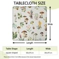thumbnail image 2 of Brown Mushroom Flower Light Pattern Square Fitted Tablecloth with Elastic Edge,Square Table Cover,Washable Elastic Table Cover for Home Kitchen Party Decor 36"x36", 2 of 6