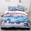 thumbnail image 2 of 2024 Snow Mountain Duvet Cover Clouds Hill Scenery Glacier Natural Beauty Print Bedding Set King Ocean Quilt Cover With Pillowcases, 2 of 7