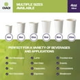 thumbnail image 6 of CIAO! 4oz White Paper Hot Cup, Disposable, 80mm Diameter 1,000 Count, 6 of 9