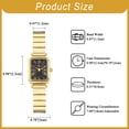 thumbnail image 3 of Avaner Women'S Rectangular Watch: Stainless Steel Strap, Easy-To-Read Roman Numeral Markers, Analog Quartz, Exquisite Small Square Women'S Watch, 3 of 9