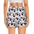 thumbnail image 2 of Lsque Cute Animal with Cow Printed Women's Running Shorts with Liner Pockets,Elastic Quick Dry Workout Athletic Gym Yoga Shorts,Womens High Waist Shorts-Small, 2 of 9